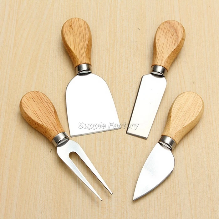 50 комплектов 1 набор 4 шт ножей набор ножей из дуба ручка нож для сыра набор кухонных инструментов полезные аксессуары