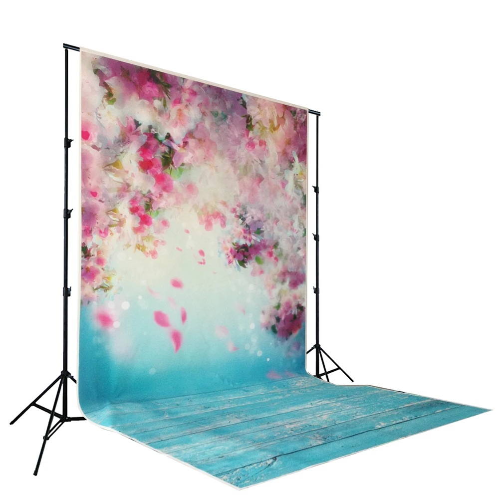 petal peach blossom printed baby photo backdrops Art fabric newborn wood backdrops for studio photography background