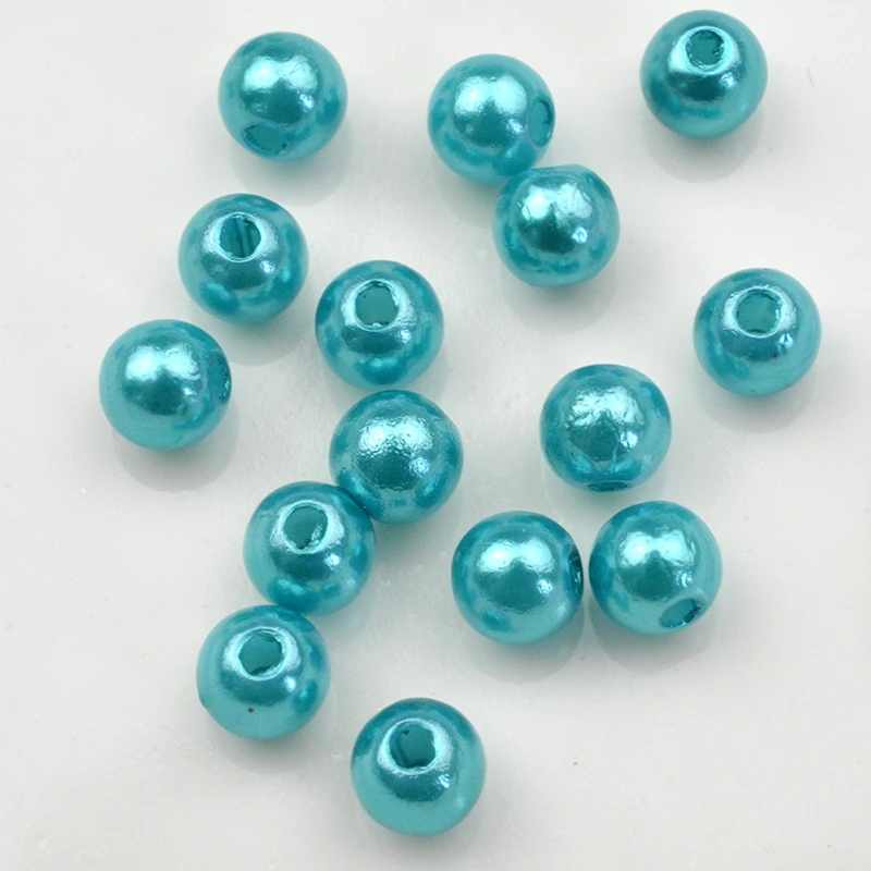

FLTMRH 50pcs 6mm Wholesale Mul Round Beads Plastic Ball Imi tation Pearl Bead For Kids DIY Jewelry Supply