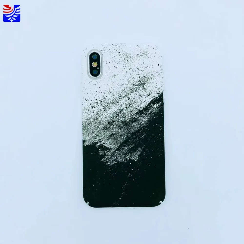 

Case for IPhone 6 6s 7 8 Plus European Style Ink Painting for Iphone X Wash Painting Mobile Phone Shell Cover Christmas gifts