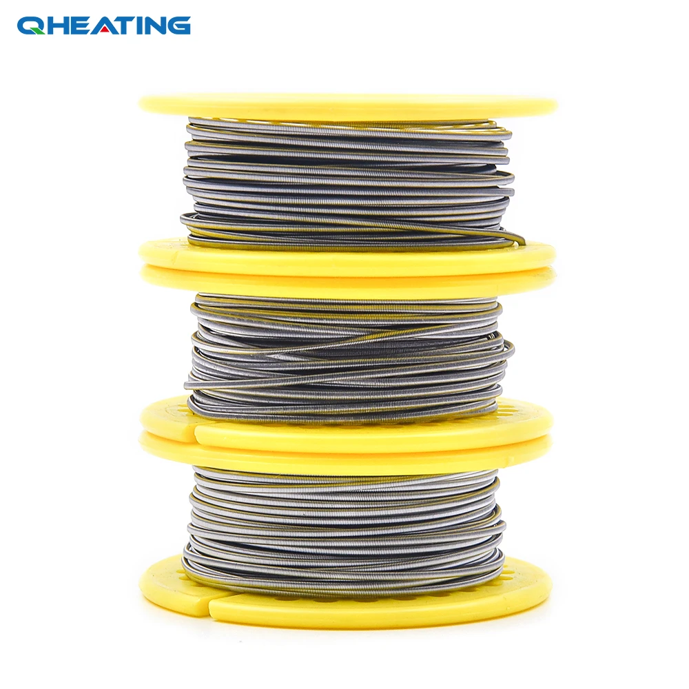 

Qheating Alien Clapton A1 SS316L Ni80 Nichrome Fused Clapton Wire Coil RDA Rebuildable Atomizer Alien Clapton Heating 10rolls