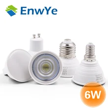 EnwYe E27 E14 MR16 GU5.3 GU10 лампада Светодиодный лампа 6 Вт 220 Bombillas светодиодный светильник Точечный светильник Lampara точечный светильник