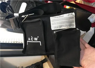 A-COLD-WALL* поясная сумка Новые мужские и женские повседневные A-COLD-WALL сумки холщовые многофункциональные ACW упаковка 21 см* 22 см* 2 см - Цвет: 1