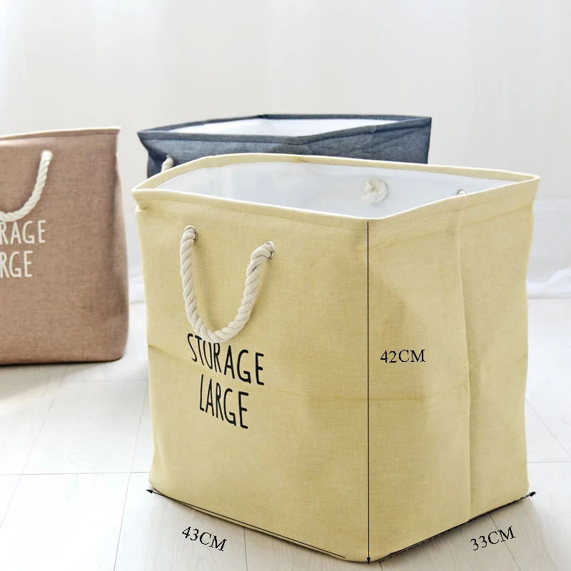 

43*33*42CM Large Laundry Basket for Dirty Clothes Toys storage organizer for toys Foldable Panier Storage Basket Nordic pattern