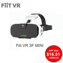 Fiit VR 3F мини-коробка 3D шлем виртуальной реальности очки виртуальной реальности 2,0 gafas 3D VR очки картон VR гарнитура для 4,0-6,3 дюймов смартфон
