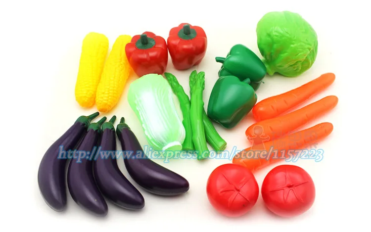 20 шт./партия пластиковые детские фрукты овощи мяч игрушки для детей дошкольного возраста Младенческая игрушечная еда для детей
