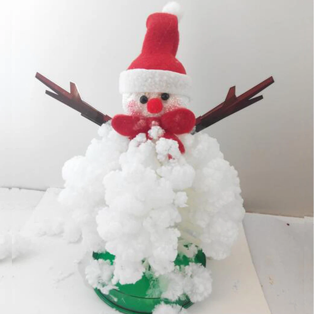 

2019 22Hx9Dcm White Magic Growing Paper Snowman Tree Mystically Snow Man Crystals Christmas Trees Kids Toys For Children Novelty