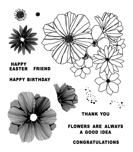 

15*20 cm flower Transparent Clear Stamps for DIY Scrapbooking/Card Making/Kids Christmas Fun Decoration Supplies