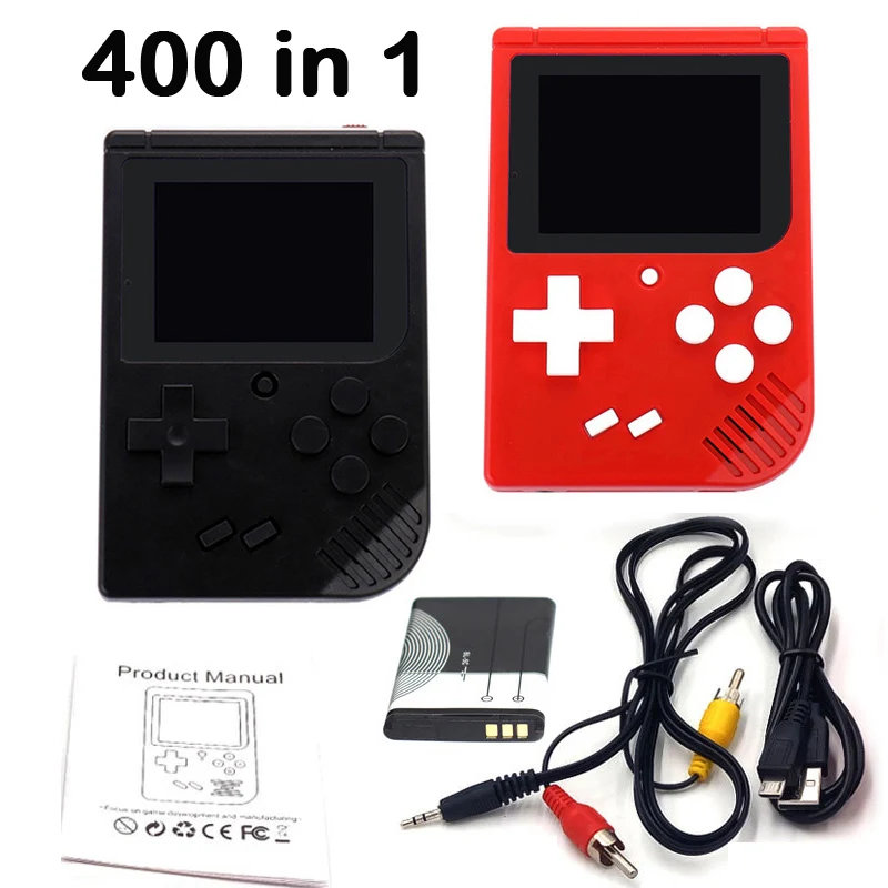 

2019 New Coolboy Retro Mini 2 Handheld Game Console Emulator built-in 400 games Video Games Handheld Console 3.0 Inch Color LCD