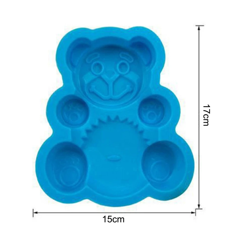 Silicone Cute Bear Shape Cake Mold Food Grade Dessert Chocolate Ice Mould Kitchen Household DIY Baking Cake Tool