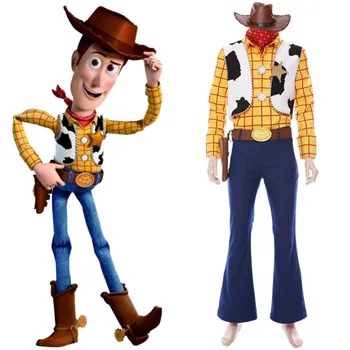 

Movie Cosplay Toy Story 4 Woody Cosplay Costumes Adult Men Halloween Carnival Costume Custom Made