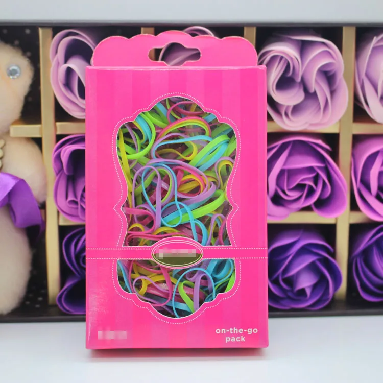 Multi color rubber bands mini elastic hair band high quality rubber