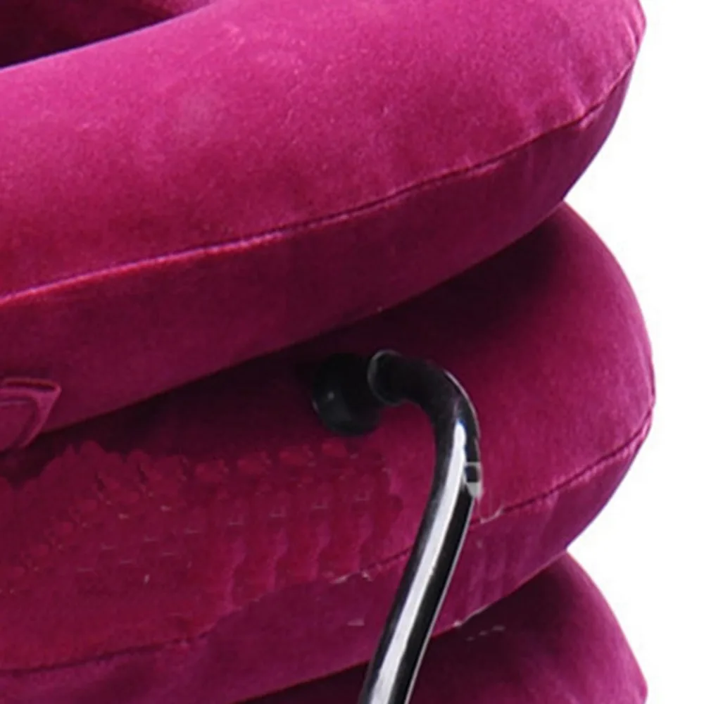 Шейный Тяговый аппарат надувной бархатный шейный защитный Регулируемый массажный бандаж для шеи массажер для спины плеч шеи