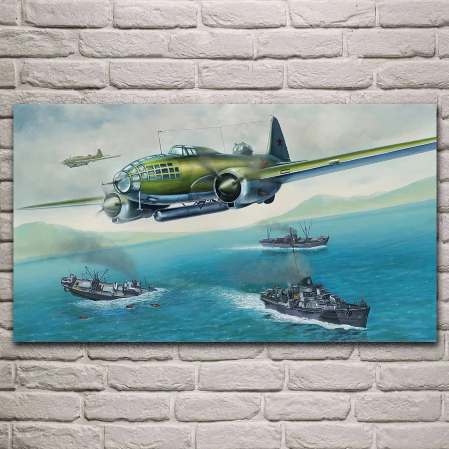 Wwii aircraft il 4 бомбардировщик художественный Декор для гостиной домашний Настенный