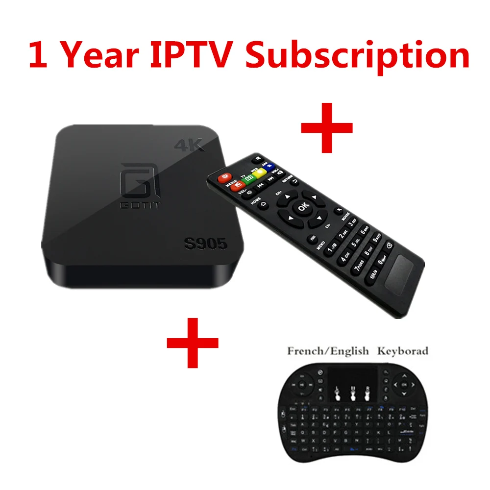 Лучший французский Gotit S905 я ТВ Android tv box с 1 год 1200+ Арабский, Францию, Бельгию, я ТВ товара Live ТВ smart set top tv box - Цвет: 1G 8G