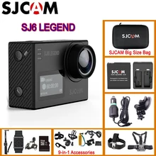 Водонепроницаемая Спортивная Экшн-камера SJCAM SJ6 Legend с сенсорным экраном 2 дюйма, на шлем, 4K, 24 кадра в секунду, NTK96660 RAW, двойной экран