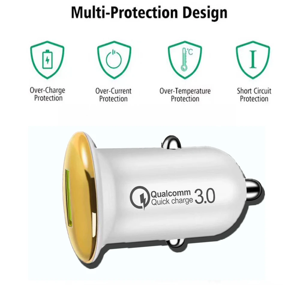 QC 3.0 Car charger for iphone 6 5s 4 x