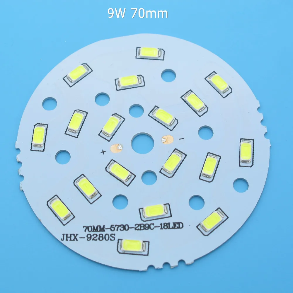 5 шт. SMD5730 светодиодный PCB 5 Вт 7 Вт 9 Вт 32 мм 40 мм 48 мм 50 мм 60 мм 78 мм 85 мм белый/натуральный белый/теплый белый светодиодный светильник