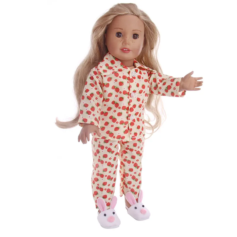 Кукольная одежда милые пижамы ночные рубашки подходят 18 дюймов американская кукла и 43 см кукла для нашего поколения Девушки аксессуары для игрушечной куклы