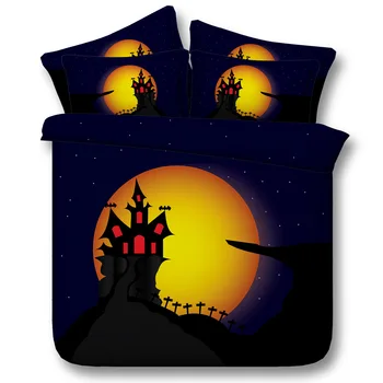 

Fairy tale house Digital print Bedding Set Quilt Cover Design Bed Set Bohemian a Mini Van Bedclothes 3pcs JF147