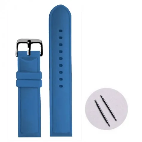 20mm Ocean Blue Color Silicone Jelly Rubber Unisex Watch Band Straps WB1087O20JB
