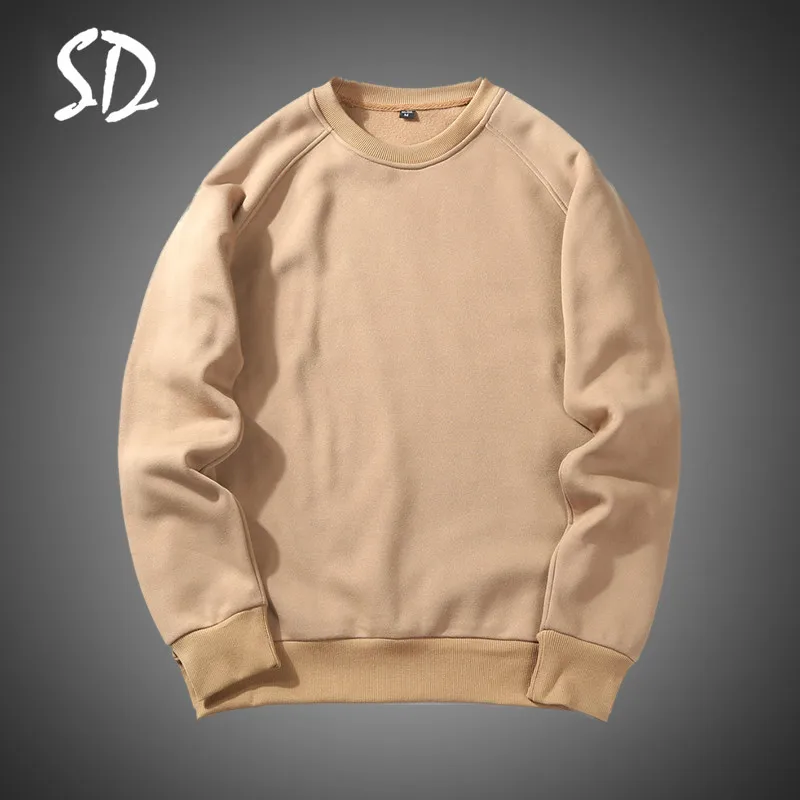 

Europe Size Brand Men Casual Hooded Sweatshirt 2019 New Spring Solid Color Fleece Polyester Pullover Coat Mens Warm Hoodies Male