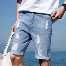 Для мужчин шорты брендовые новые летние мужские джинсовые шорты плюс Размеры модные дизайнерские шорты мужские джинсы из хлопка; облегающие джинсовые шорты Для мужчин