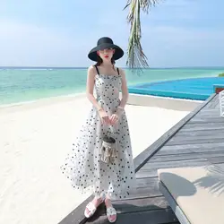 Пляжное платье супер Феи летнее пляжное платье шикарное нежное тонкое газовое платье с тонким поясом