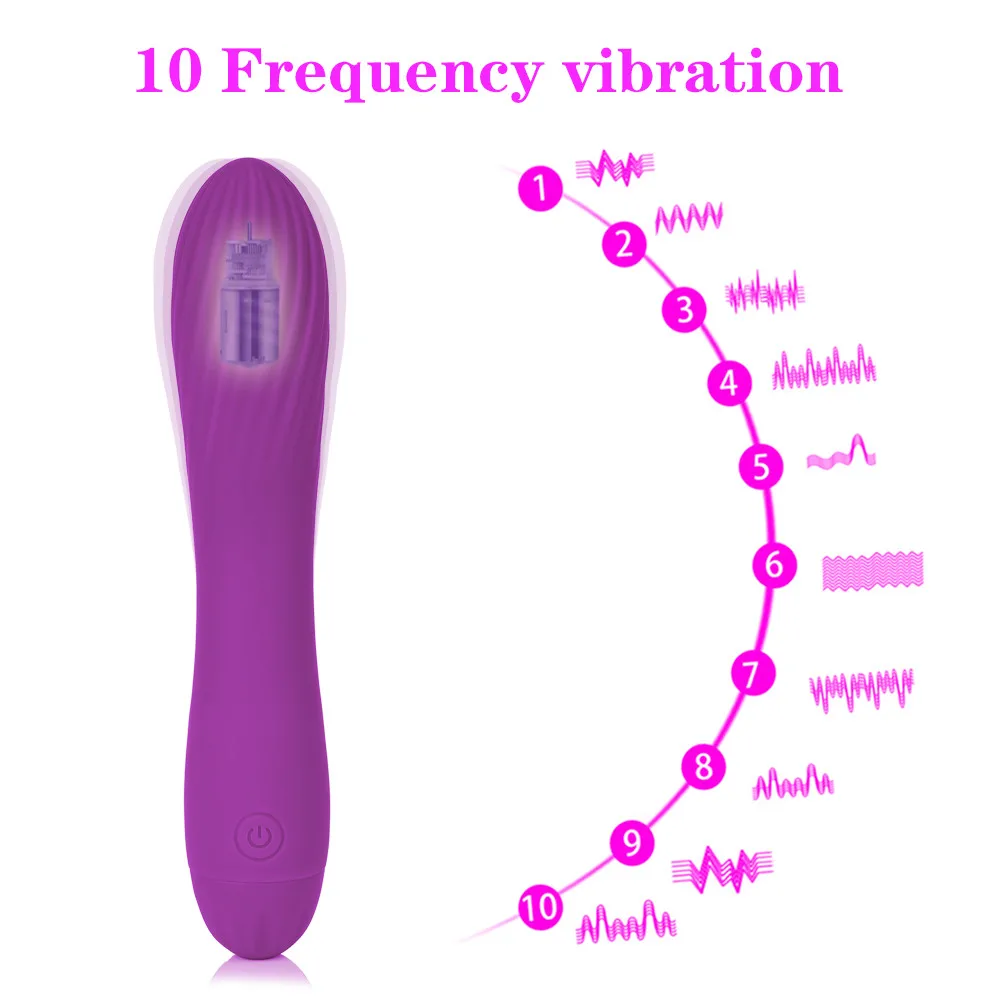 10 Modes G Spot Dildo Vibrator Female Magic AV Wand Clitoris Massager Dildo Vibrators Erotic Sex Toys for Women USB Chargeable (4)