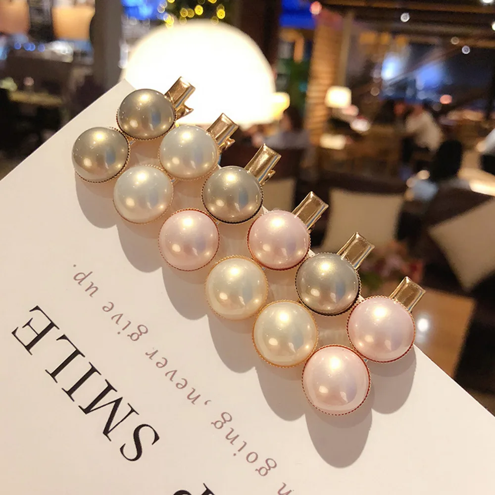 

Xugar Hair Accessories Pearl Geometric Rectangle Round Hair Clips For Women Girls Elegant Hairpin Sweet Wedding Barrattes