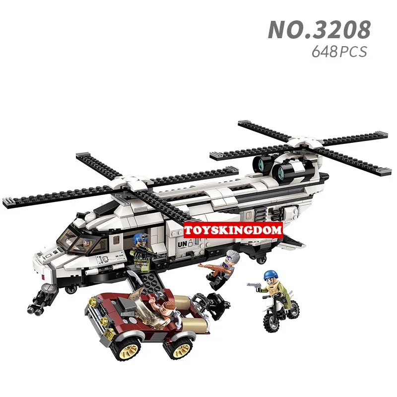 

modern military Thunder mission surprise attack block batisbricks minifigs ww2 army Terrorist figures Heavy helicopter brick toy