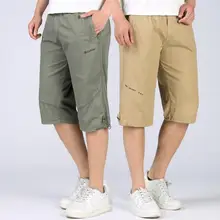 Quinquagenarian повседневные шорты-карго Капри мужская одежда пляжные хлопковые шорты для мужчин korte broek mannen модная одежда черный, хаки