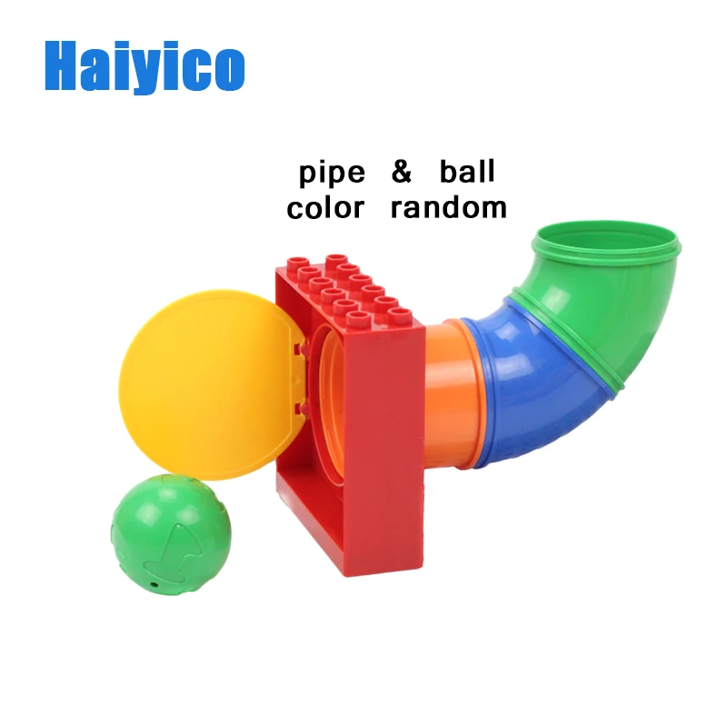 Haiyico горка в трубке строительные блоки совместим с Duplo игровая площадка собрать