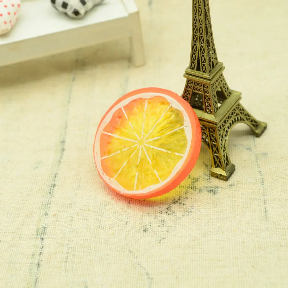 5Pcs Mini Fake Plastic Lemon Slices Artificial Fruits Foam Model Party Kitchen Wedding Decoration Diy Scrapbooking Kids Toys artificial fruits and vegetables