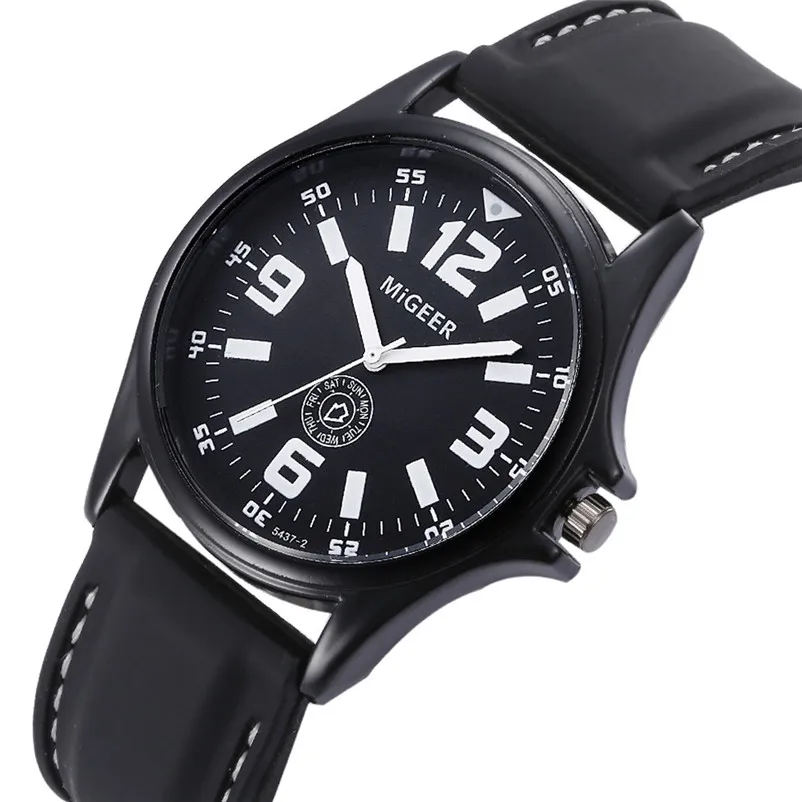 Men Watch Sport Black Silicone Strap Quartz Hours WristWatch Hook Buckle Desktop Clock Relogio Masculino relojes hombre 3M24#N (12)