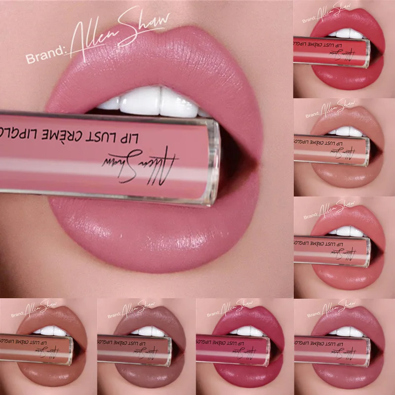 

12 Colors Cream Matte Lip Gloss Waterproof Nude Moisturizing Lipgloss Sexy Women Lips Makeup Velvet Matte Liquid Lipstick