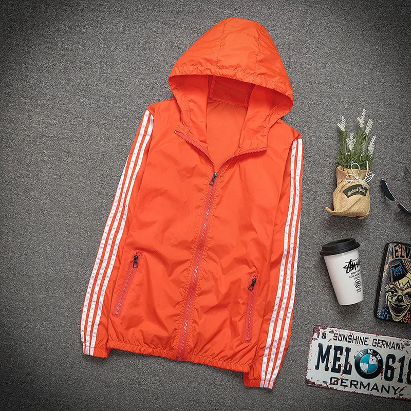 Promo Summer Fashion Thin Windbreaker Loose Couples Big Size S-3xl Sunscreen Seven Color Outwear Db-800