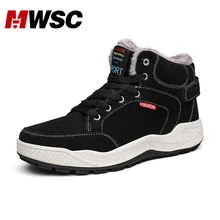 

MWSC New Man Winter Casual Shoes Ankle Boots Male Anti-skid Snow Shoes Boot Fur Warm Lovers Safety Shoes Fashion Casual Botas