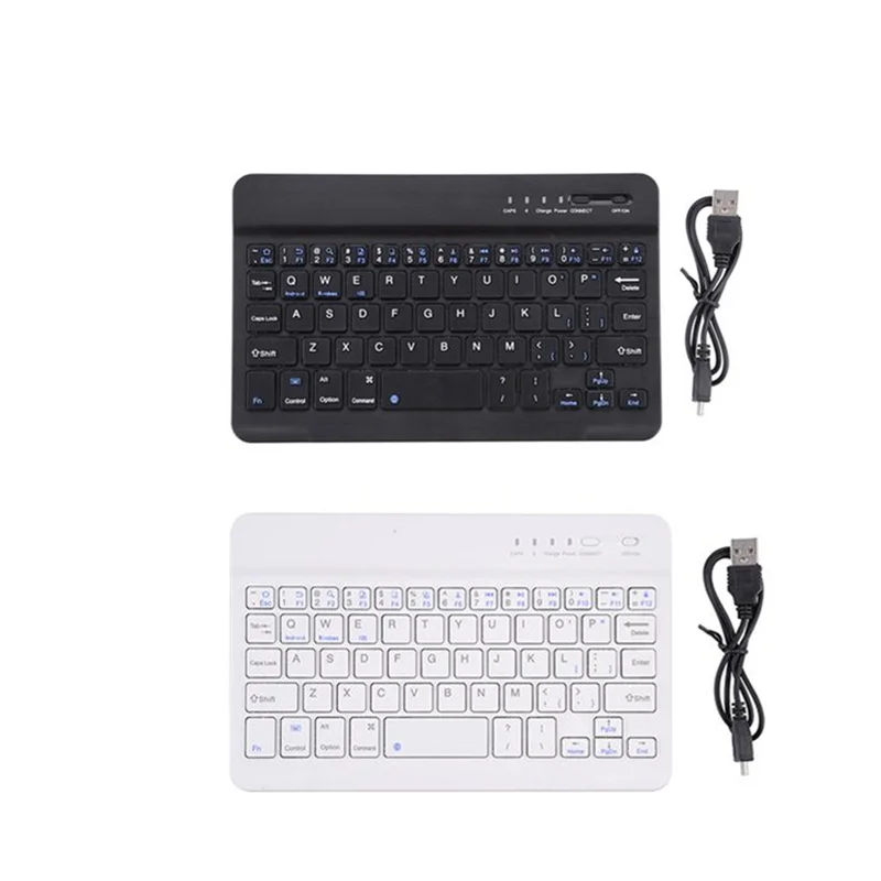 

7/8 inches 10 inches Quiet Slim Keyboard for iPad Galaxy Tabs IOS&Android Windows ablets/Desktop/Laptop Mini Bluetooth Wireless
