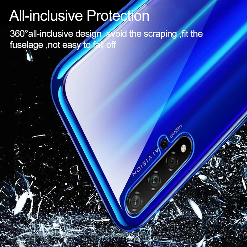 Прозрачный силиконовый чехол для Honor 20 с 3D лазерным покрытием мягкая задняя