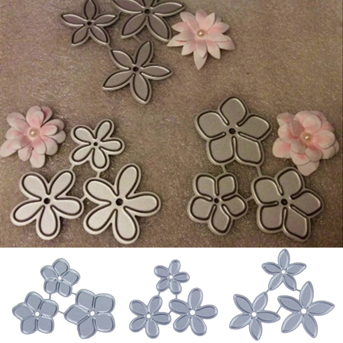 

4 Style Flowers Cutting Dies Greeting Cards Scrapbooking Die 3D Stamp DIY Scrapbooking Card Photo Decoration Supplies 2018