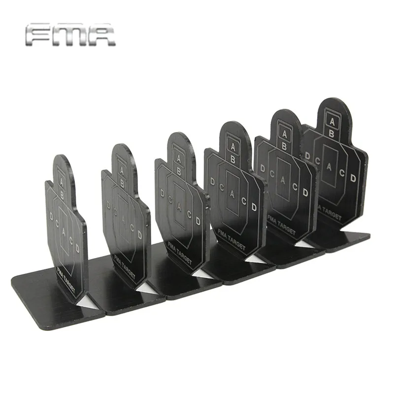 FMA 6 Pcs Airsoft Shooting Target Set Durable Metal Archery Kit Tactical Hunting Shooting Target For BB Pellet Practice