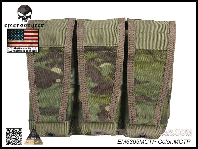 EMERSON Молл Тактические Airsoft игры на открытом воздухе Охотничьи сумки Стиль щитка Трехместный подсумок для AVS жилет военная сумка EM6365MCTP