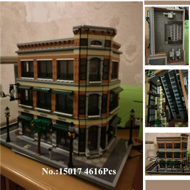 

H&HXY IN STOCK 15017 4616Pcs Starbucks Bookstore Cafe Model Building Kits Blocks Bricks lepin DIY Children Educational Toys Gift