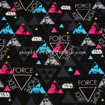 

140*50cm1pc Star Wars Fabric 100%Cotton Fabric Patchwork Telas Triangular Figures/Star Wars Printed Fabric Diy Sewing Clothing