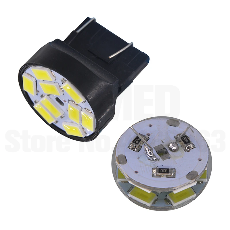 10x7440 светодиодный 7443 9 SMD автомобильный светильник s T20 LED Авто стоп сигнал задний