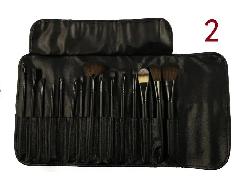 Профессиональный набор кистей для макияжа 15 шт., набор инструментов для макияжа, набор туалетных принадлежностей, брендовый набор кистей для макияжа - Handle Color: black