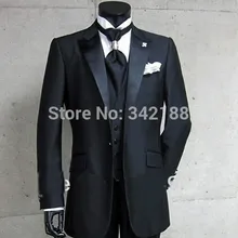 Индивидуальный дизайн жениха смокинг/пик лацкан друг жениха костюм для шафера/мужские свадебные костюмы(куртка+ брюки+ галстук+ жилет) G628