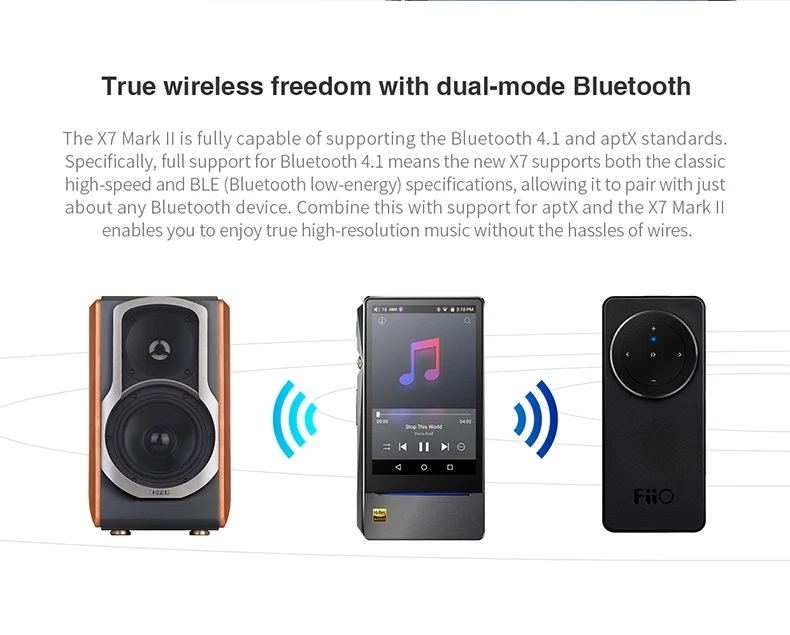 FiiO X7II с балакированным модулем AM3A Android, wifi Bluetooth 4,1 APTX без потерь DSD портативный музыкальный плеер, FiiO MP3 X7II