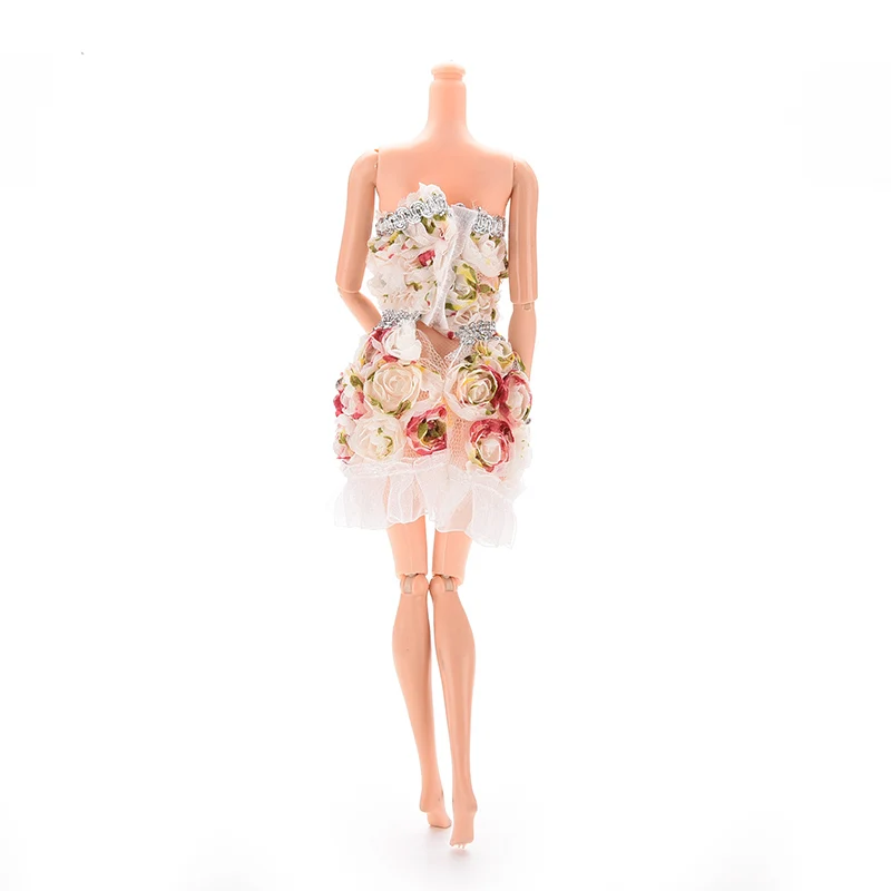 

Flower Dress For Doll Dolls Dresses Package Hip Skirt For Doll Handmade Dolls Accessories Clothes